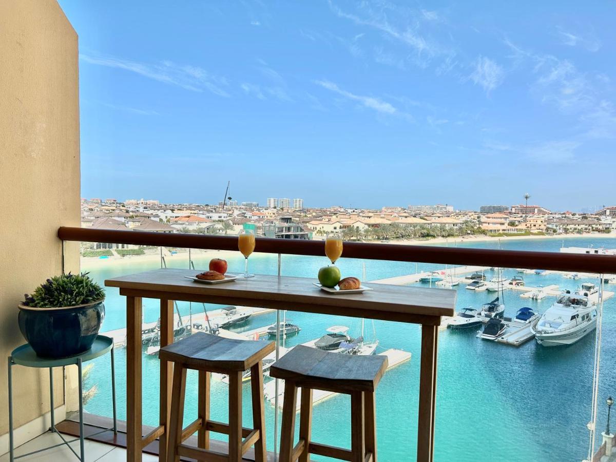 Luxury On The Palm With Marina View Balcony Lägenhet Dubai Exteriör bild